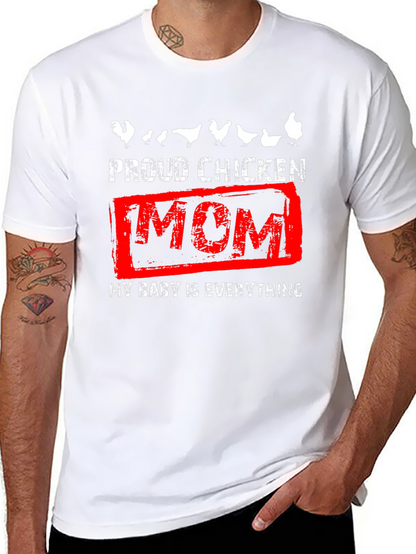 Camiseta Negra Proud Chicken Mom