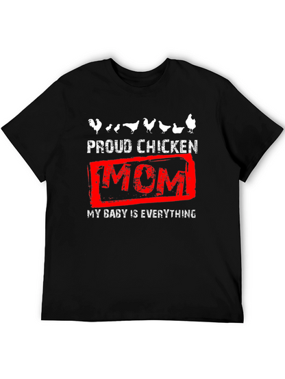 Camiseta Negra Proud Chicken Mom