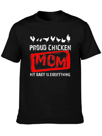 Camiseta Negra Proud Chicken Mom