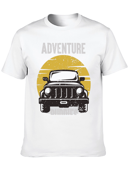 Camiseta Negra: Aventura y Compañeros Todoterreno