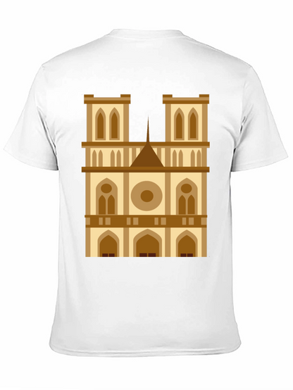 Camiseta Negra con Diseño de Catedral