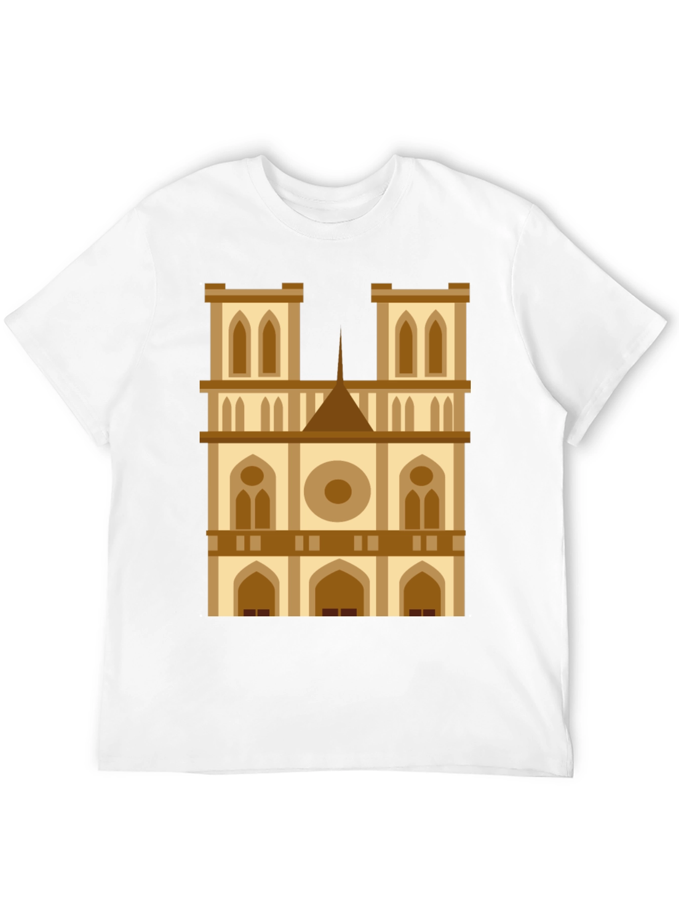 Camiseta Negra con Diseño de Catedral