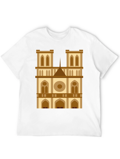 Camiseta Negra con Diseño de Catedral