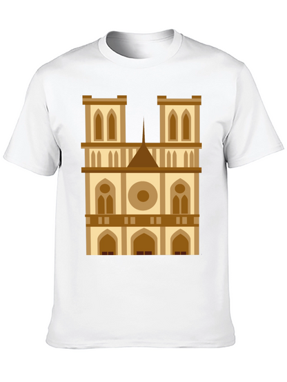 Camiseta Negra con Diseño de Catedral