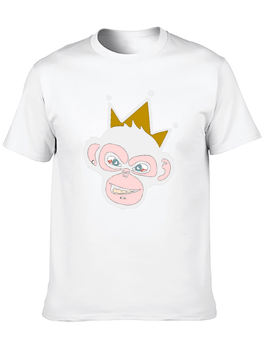 Camiseta Negra con Diseño de Mono Rey