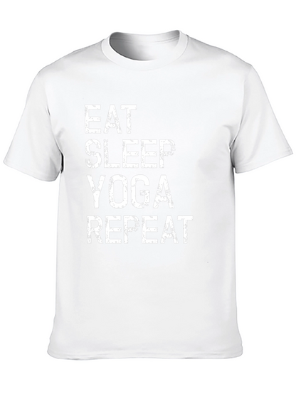 Camiseta Yoga: Come Duerme Yoga Repite - Algodón