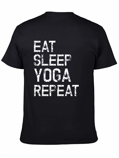 Camiseta Yoga: Come Duerme Yoga Repite - Algodón