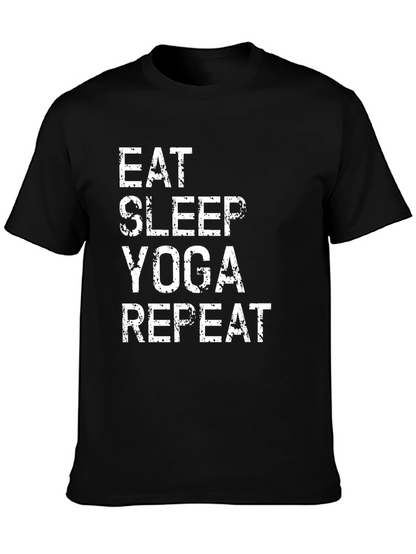 Camiseta Yoga: Come Duerme Yoga Repite - Algodón