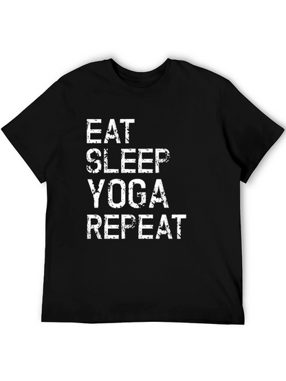 Camiseta Yoga: Come Duerme Yoga Repite - Algodón