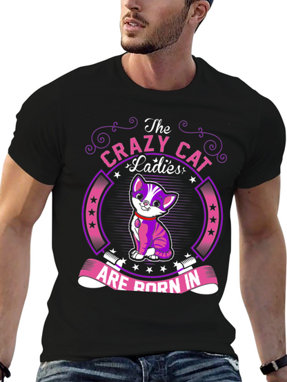 Camiseta Negra Crazy Cat Ladies