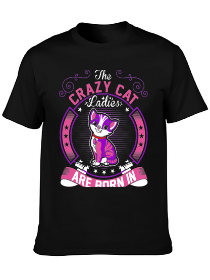 Camiseta Negra Crazy Cat Ladies
