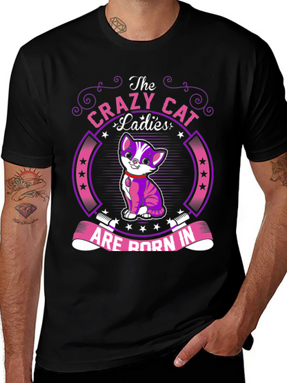 Camiseta Negra Crazy Cat Ladies