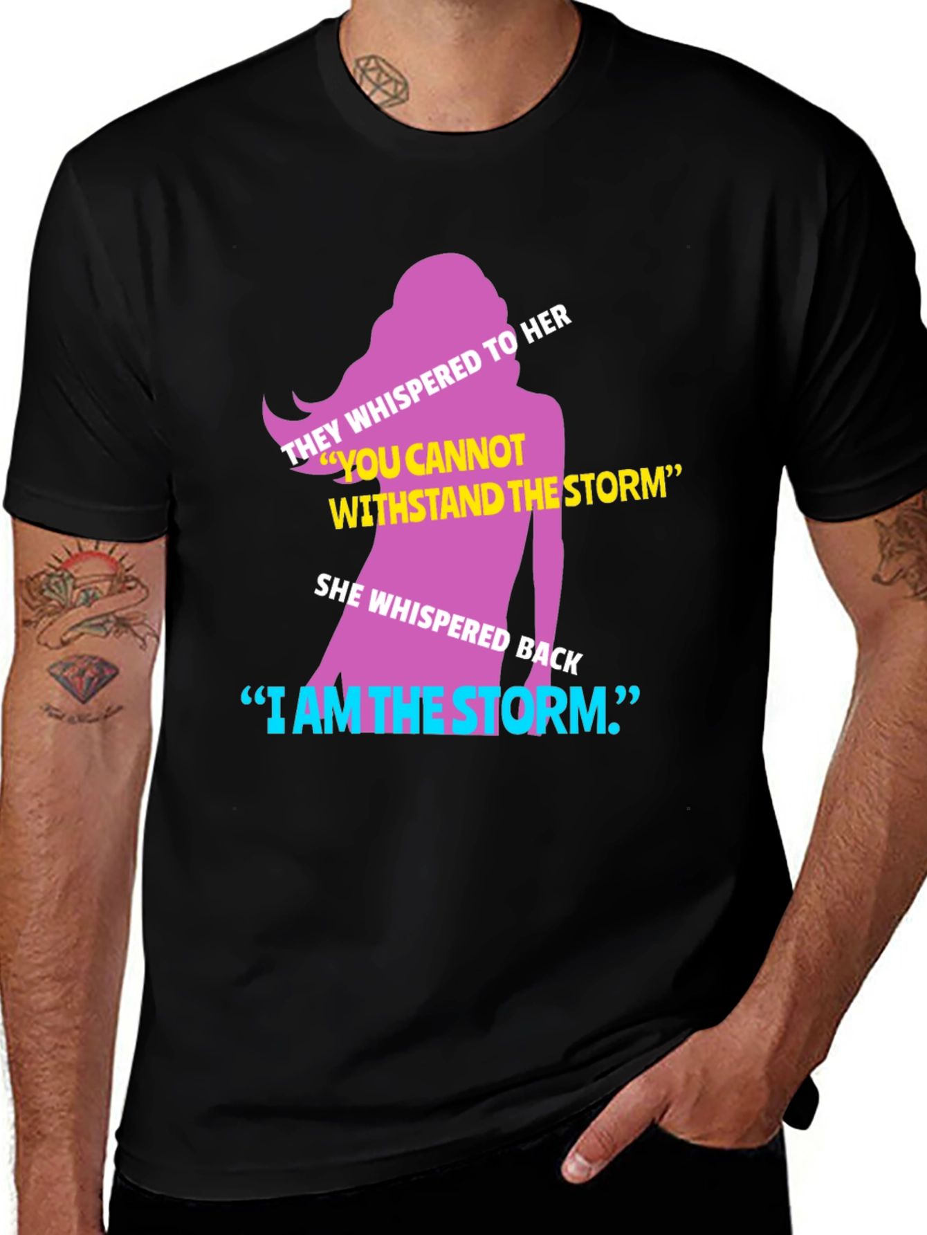 Camiseta con Diseño Inspirador Soy la Tormenta