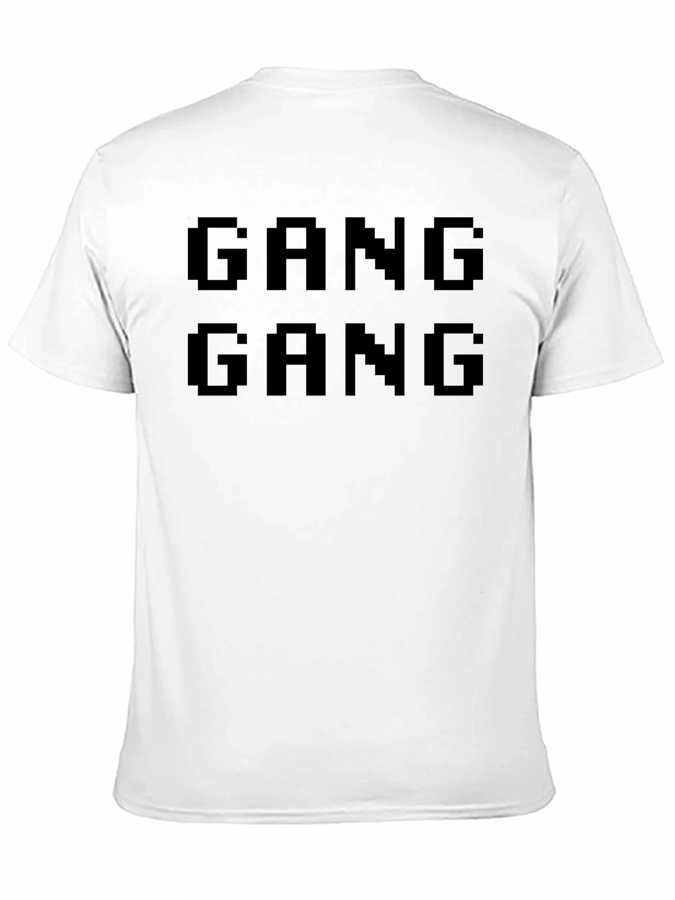 Camiseta Negra Gang Gang Estilo Pixel Art