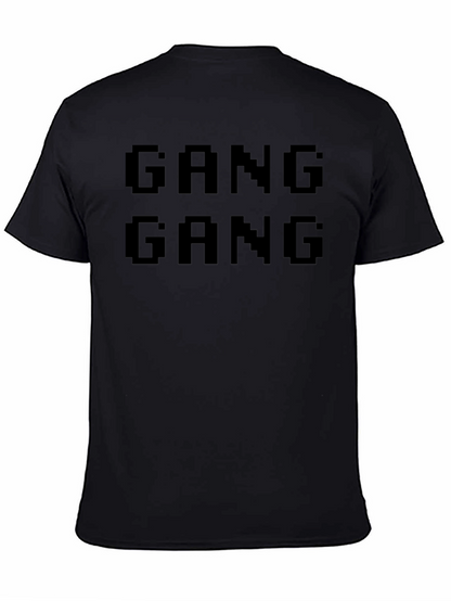 Camiseta Negra Gang Gang Estilo Pixel Art