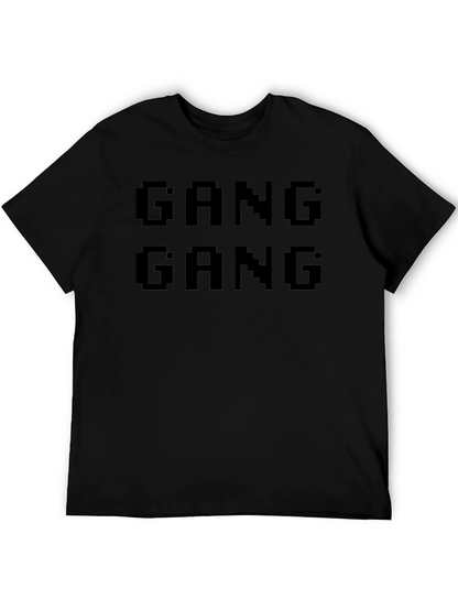 Camiseta Negra Gang Gang Estilo Pixel Art