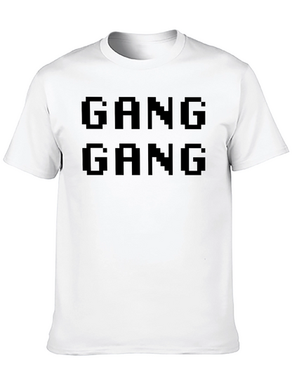 Camiseta Negra Gang Gang Estilo Pixel Art