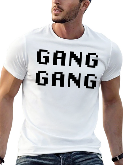 Camiseta Negra Gang Gang Estilo Pixel Art