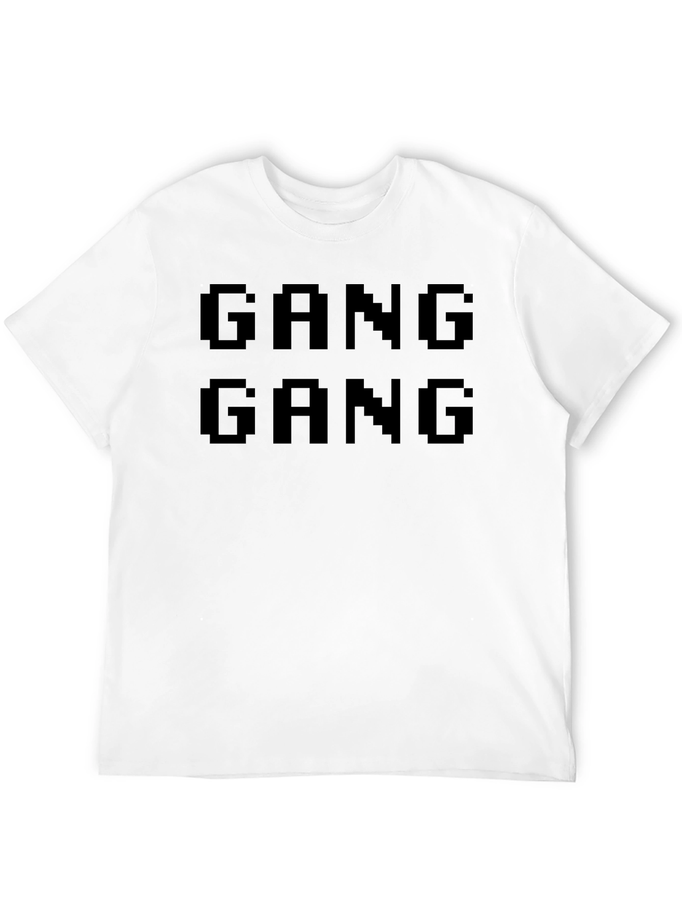 Camiseta Negra Gang Gang Estilo Pixel Art