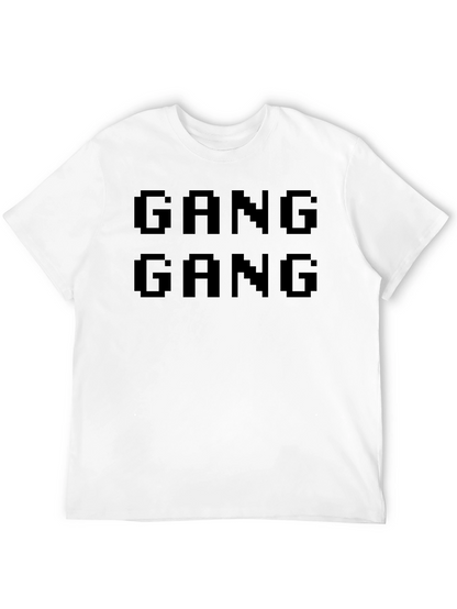 Camiseta Negra Gang Gang Estilo Pixel Art