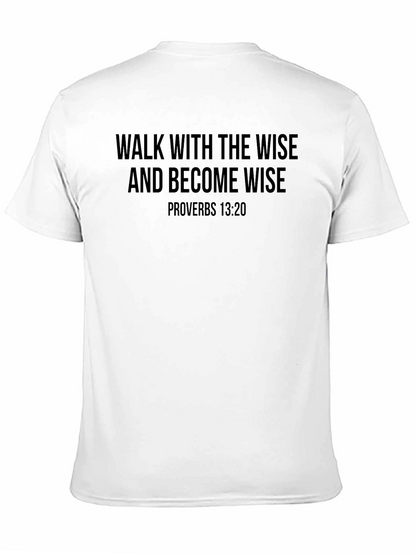 Camiseta Negra: Proverbios 13:20 - Sabiduría