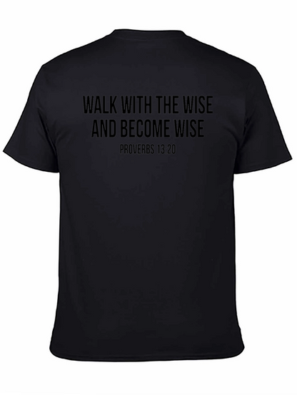 Camiseta Negra: Proverbios 13:20 - Sabiduría