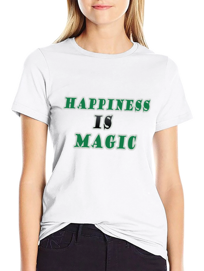 Camiseta Negra La Felicidad es Magia