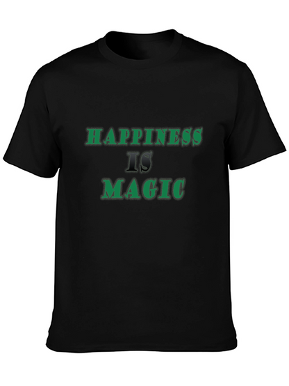 Camiseta Negra La Felicidad es Magia