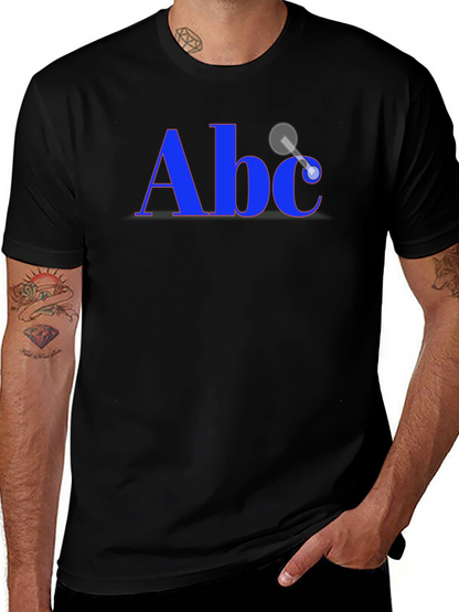 Camiseta Negra con Diseño Abc Único