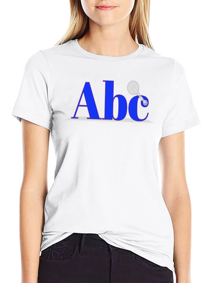 Camiseta Negra con Diseño Abc Único