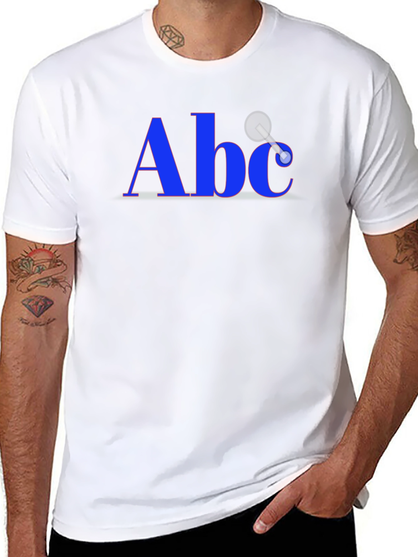 Camiseta Negra con Diseño Abc Único