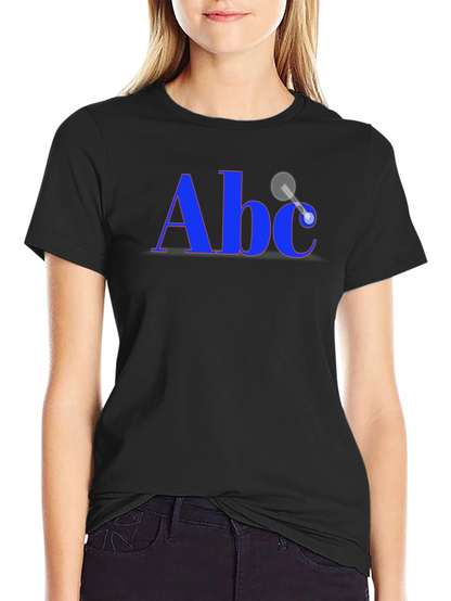 Camiseta Negra con Diseño Abc Único