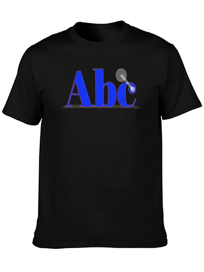 Camiseta Negra con Diseño Abc Único
