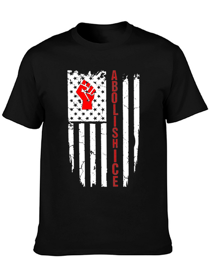 Camiseta Abolish ICE Bandera EE. UU. Impactante