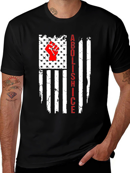 Camiseta Abolish ICE Bandera EE. UU. Impactante