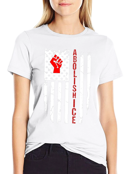 Camiseta Abolish ICE Bandera EE. UU. Impactante