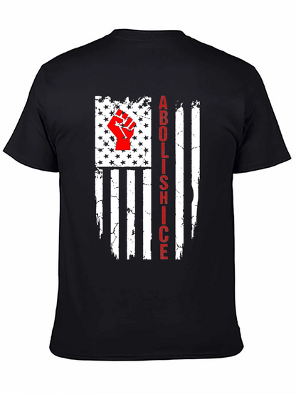 Camiseta Abolish ICE Bandera EE. UU. Impactante