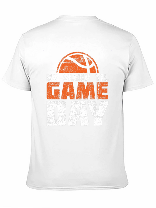 Camiseta Negra No Sleep Til Game Day para Fanáticos del Baloncesto
