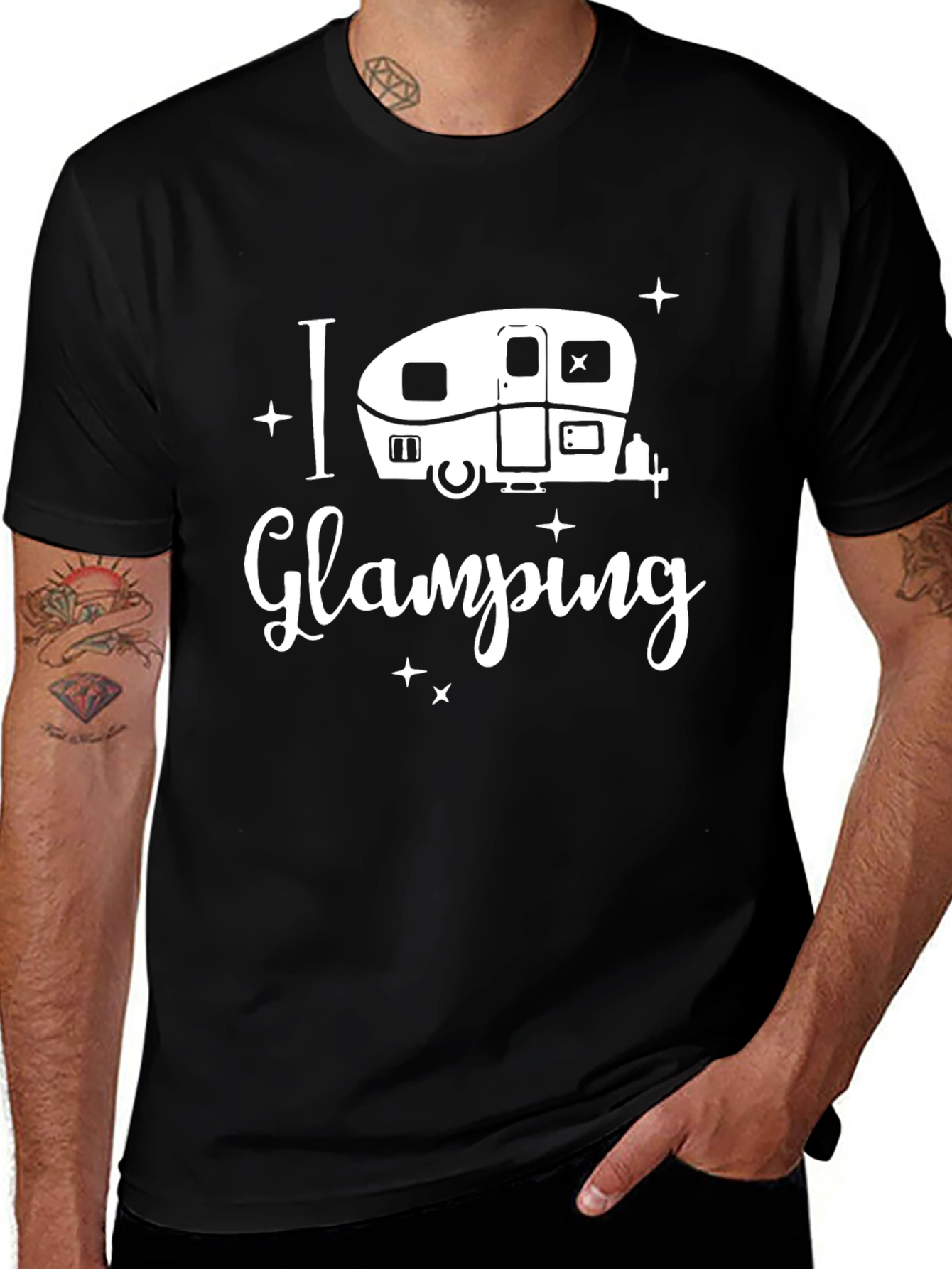 Camiseta Negra I Love Glamping