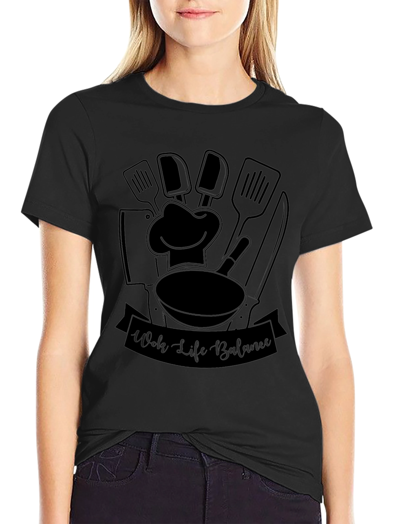 Camiseta Negra Wok Life Balance