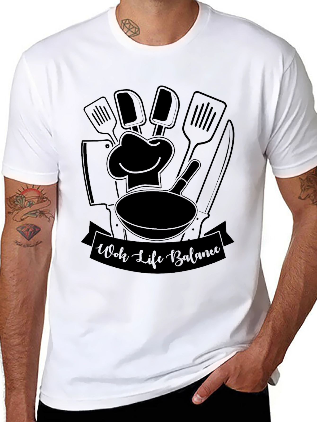 Camiseta Negra Wok Life Balance