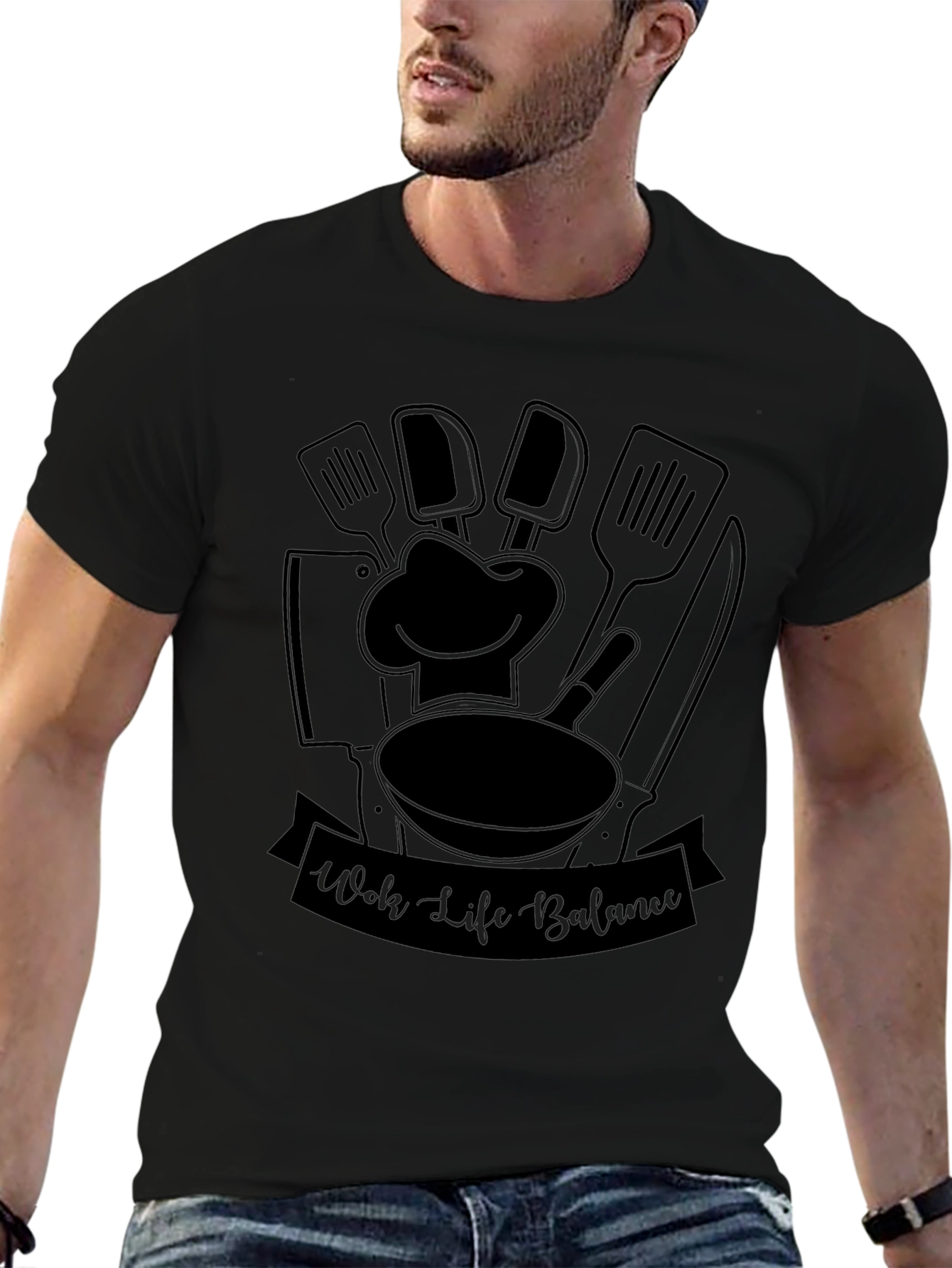 Camiseta Negra Wok Life Balance