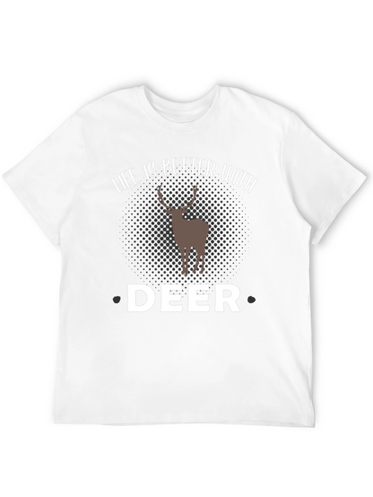 Camiseta Negra Hombre - Amante de los Ciervos