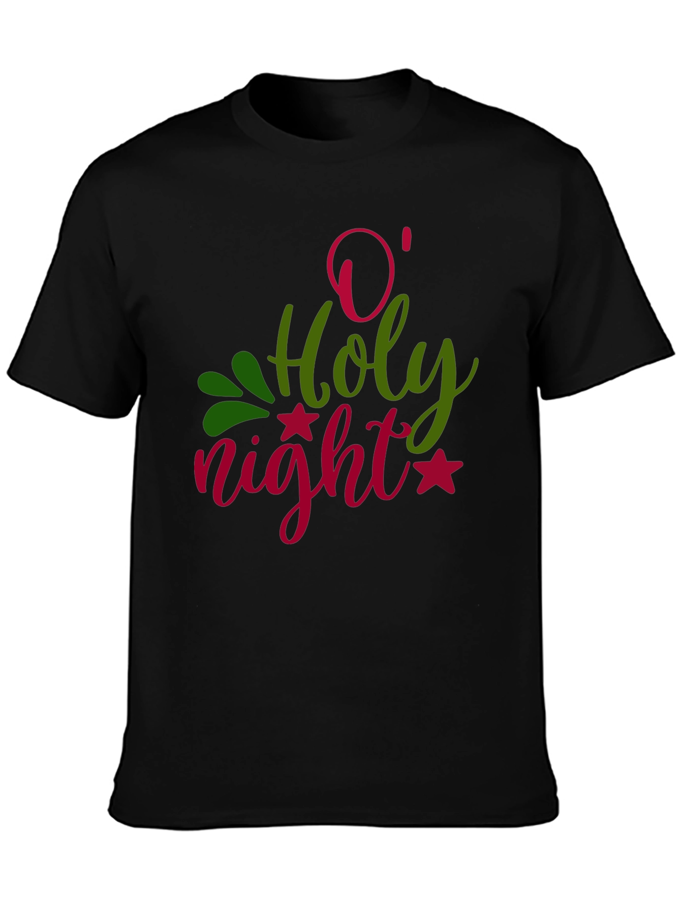 Camiseta Negra Navideña O Holy Night
