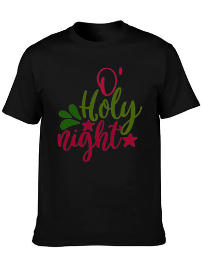 Camiseta Negra Navideña O Holy Night