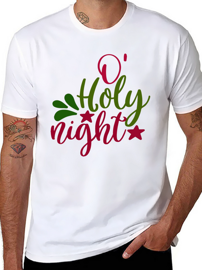 Camiseta Negra Navideña O Holy Night