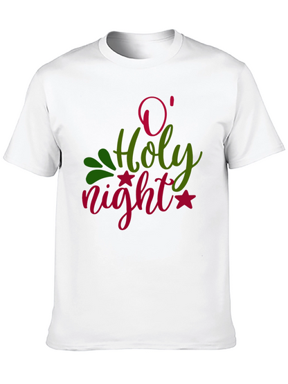 Camiseta Negra Navideña O Holy Night