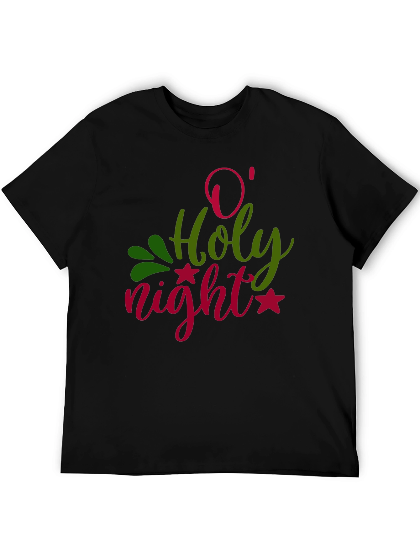 Camiseta Negra Navideña O Holy Night