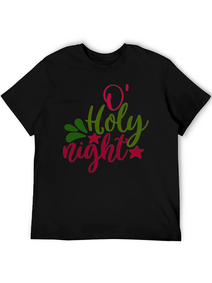 Camiseta Negra Navideña O Holy Night