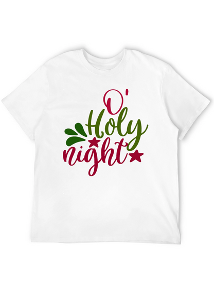Camiseta Negra Navideña O Holy Night